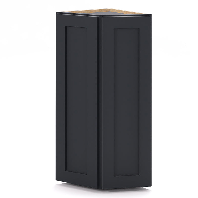 Graphite Shaker Wall End Cabinets - 30/36H - 2 Doors/1 False / 2 Shelves WEC1230