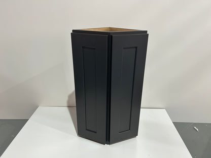 Graphite Shaker Wall End Cabinets - 30/36H - 2 Doors/1 False / 2 Shelves WEC1230