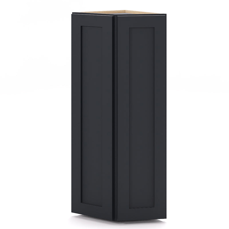 Graphite Shaker Wall End Cabinets - 30/36H - 2 Doors/1 False / 2 Shelves WEC1236