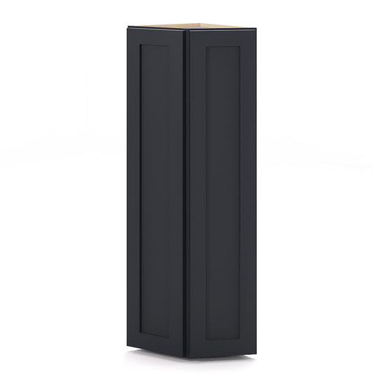 Graphite Shaker Wall End Cabinets - 42H - 2 Doors/1 False / 3 Shelves WEC1242