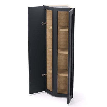 Graphite Shaker Wall End Cabinets - 42H - 2 Doors/1 False / 3 Shelves WEC1242