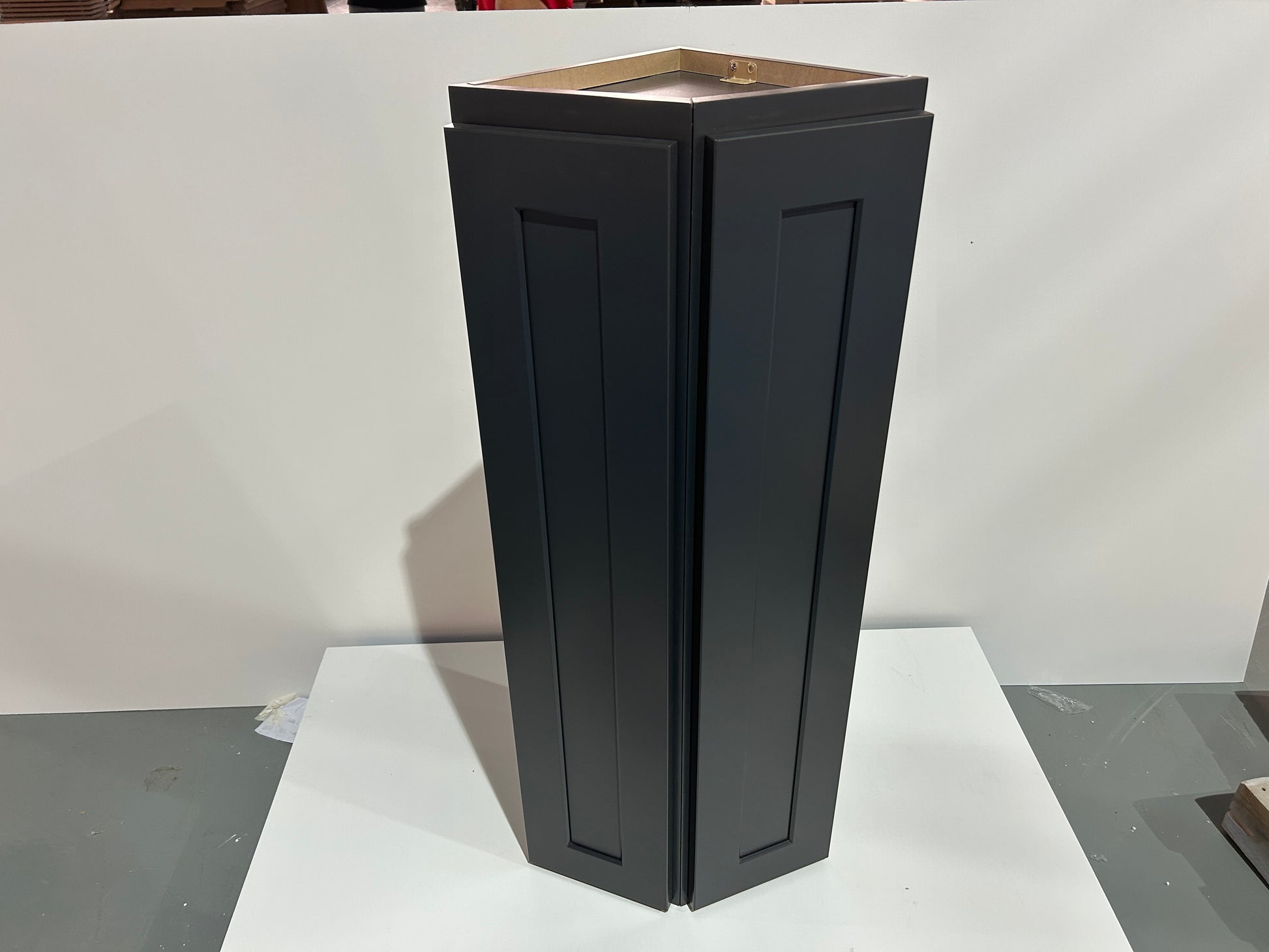 Graphite Shaker Wall End Cabinets - 42H - 2 Doors/1 False / 3 Shelves WEC1242