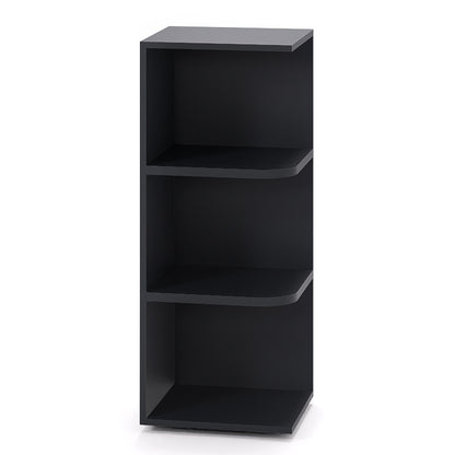 Graphite Shaker Wall End Open Shelf Cabinets - 30/36/42H - 2 Shelves WEOS30