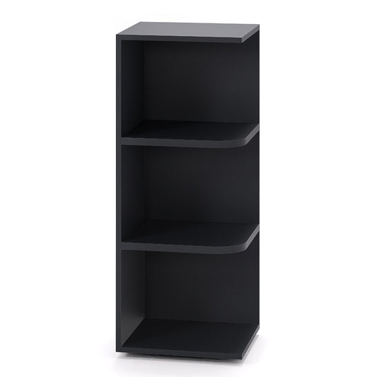 Graphite Shaker Wall End Open Shelf Cabinets - 30/36/42H - 2 Shelves WEOS30