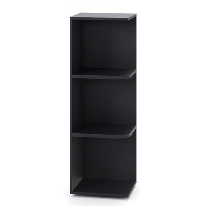 Graphite Shaker Wall End Open Shelf Cabinets - 30/36/42H - 2 Shelves WEOS36