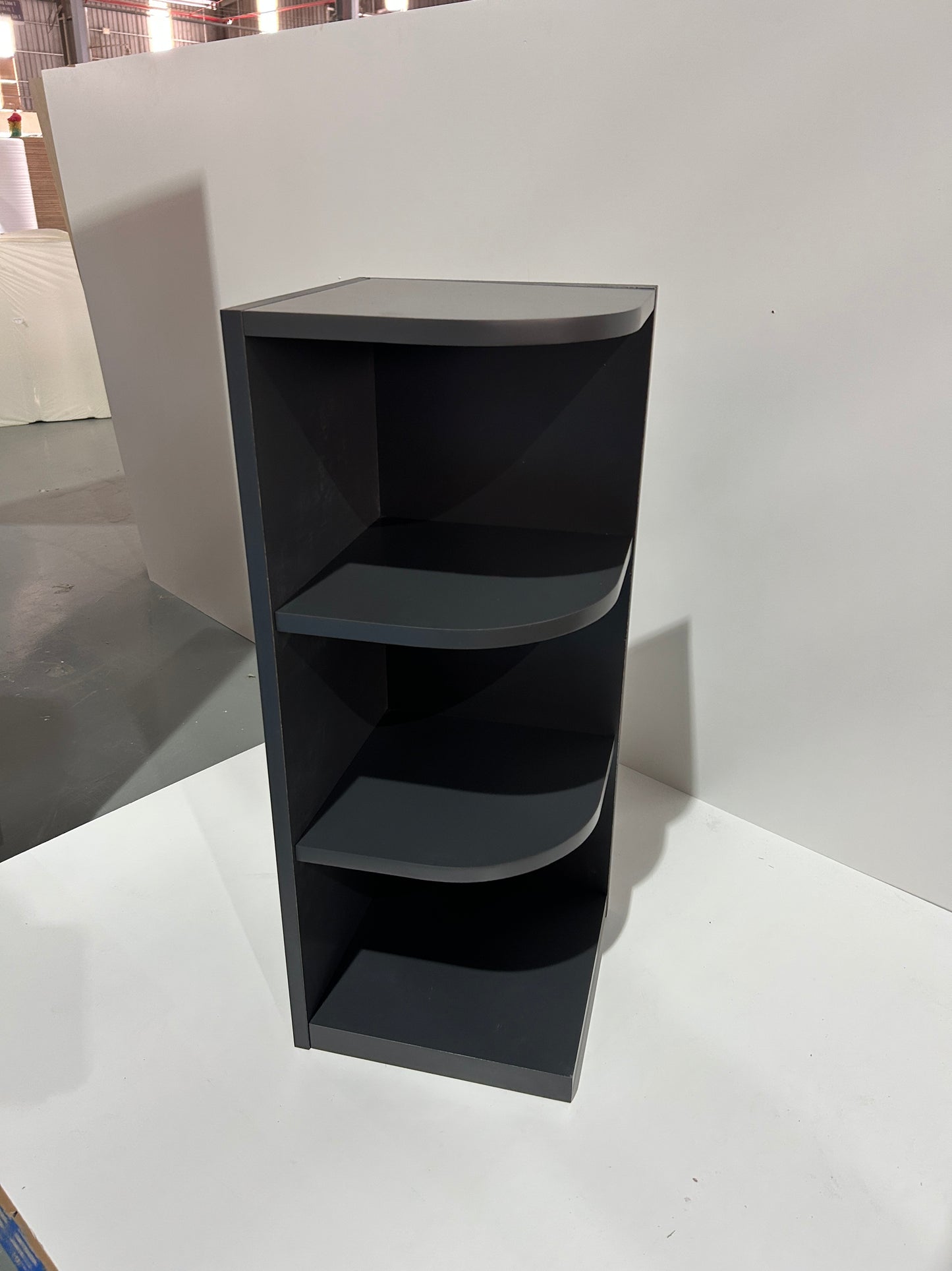 Graphite Shaker Wall End Open Shelf Cabinets - 30/36/42H - 2 Shelves WEOS36