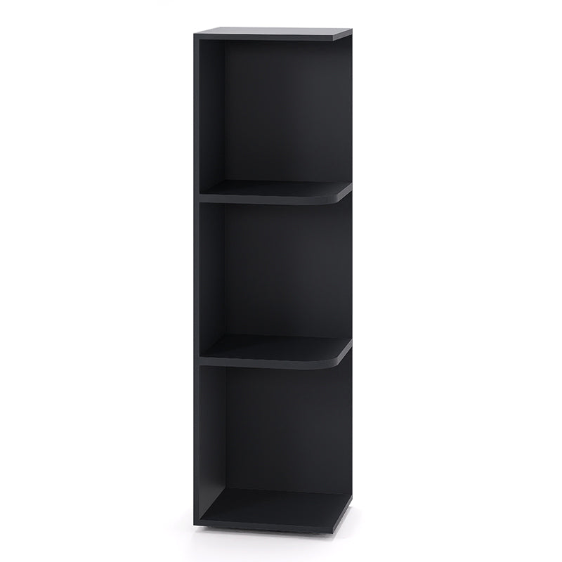 Graphite Shaker Wall End Open Shelf Cabinets - 30/36/42H - 2 Shelves WEOS42
