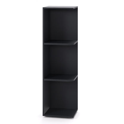 Graphite Shaker Wall End Open Shelf Cabinets - 30/36/42H - 2 Shelves WEOS42