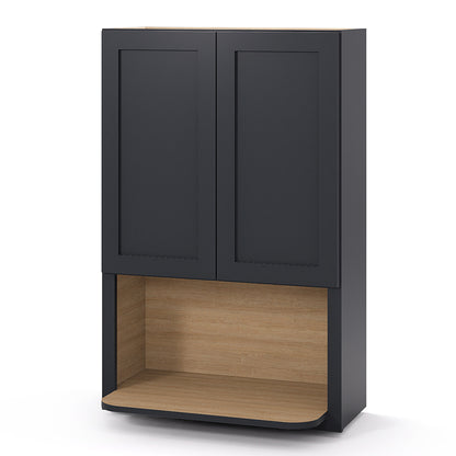 Graphite Shaker Wall Microwave Cabinets - 42H - 2 Doors / 1 Shelf WMC2742