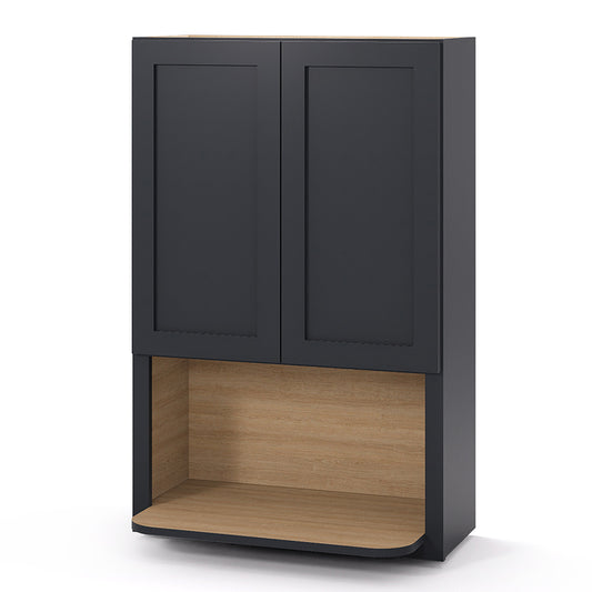 Graphite Shaker Wall Microwave Cabinets - 42H - 2 Doors / 1 Shelf WMC2742