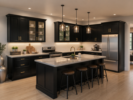 Graphite Shaker U-Shape Kitchen Set 02