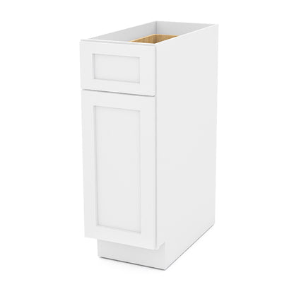 White Shaker Base Cabinets - 1 Door / 1 Drawer / 1 Shelf B12