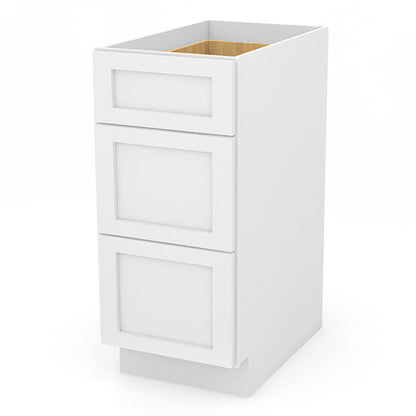 White Shaker Base Drawer Cabinets - 3 Drawers DB15