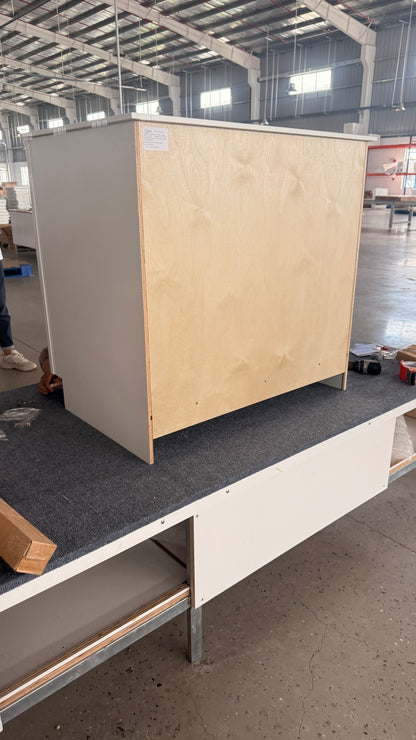 White Shaker Base Drawer Cabinets - 3 Drawers DB36