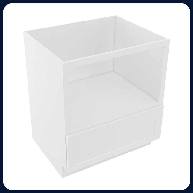 White Shaker Base Microwave Cabinets - 1 Drawer MDB30