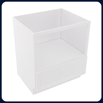 White Shaker Base Microwave Cabinets - 1 Drawer MDB30