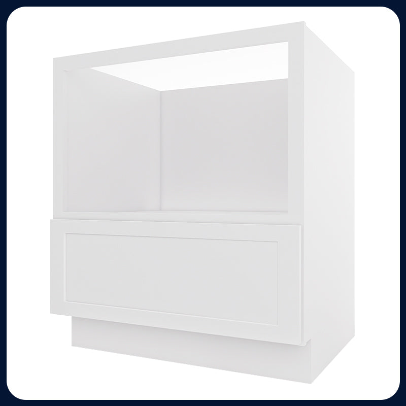 White Shaker Base Microwave Cabinets - 1 Drawer MDB30