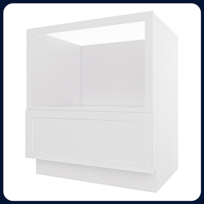 White Shaker Base Microwave Cabinets - 1 Drawer MDB30