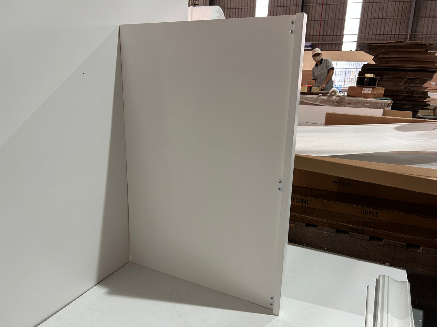 White Shaker Refrigerator and Dishwasher Panel BEP