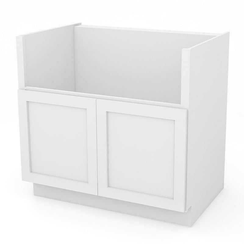 White Shaker Farm Sink Cabinets - 2 Doors FSB36