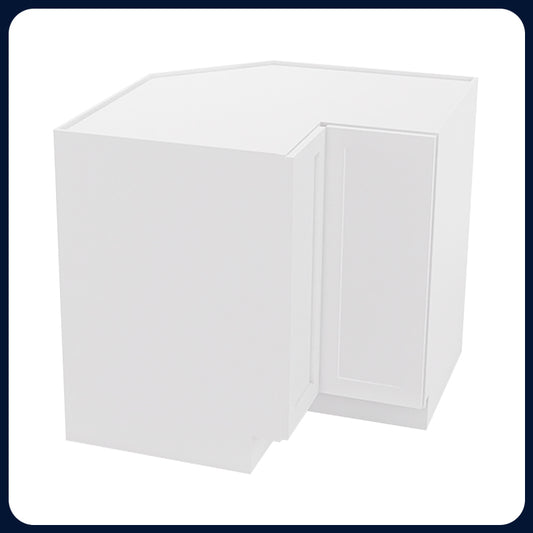 White Shaker Lazy Susan Cabinets - 1 Door / 2 Trays LS33