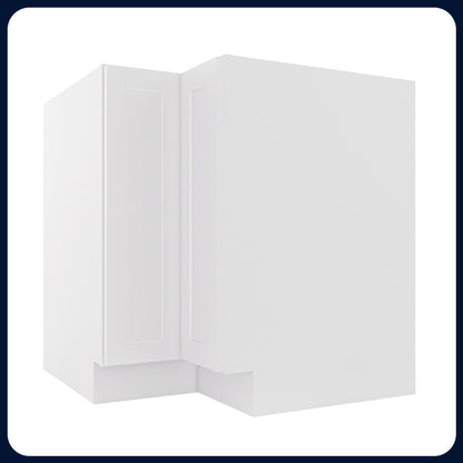 White Shaker Lazy Susan Cabinets - 1 Door / 2 Trays LS33