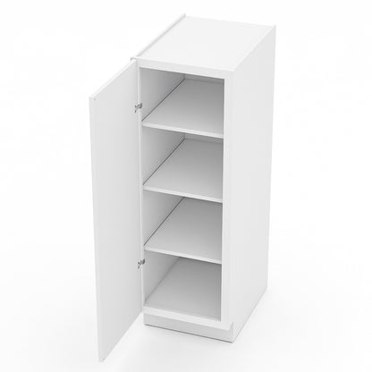 White Shaker Pantry Base Cabinets - 1 Door / 2 Shelves PB185424