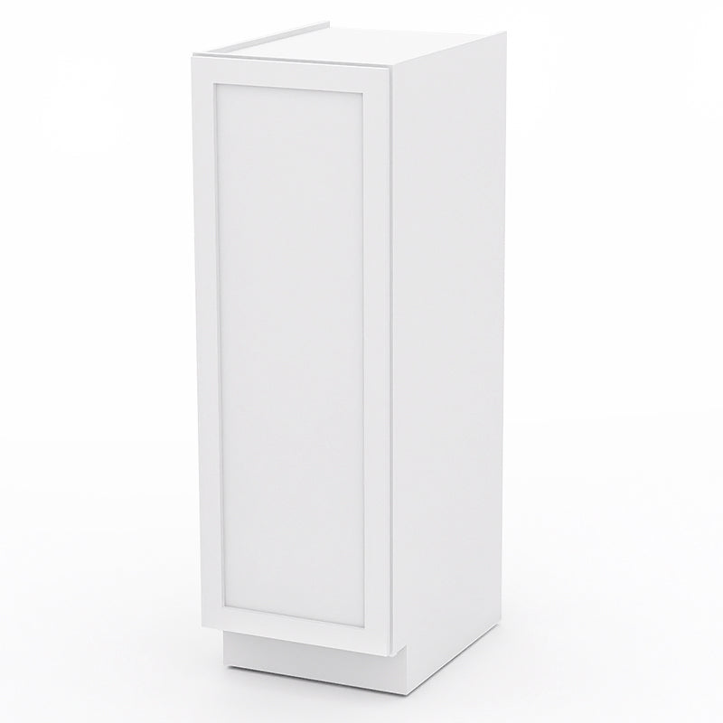 White Shaker Pantry Base Cabinets - 1 Door / 2 Shelves PB185424