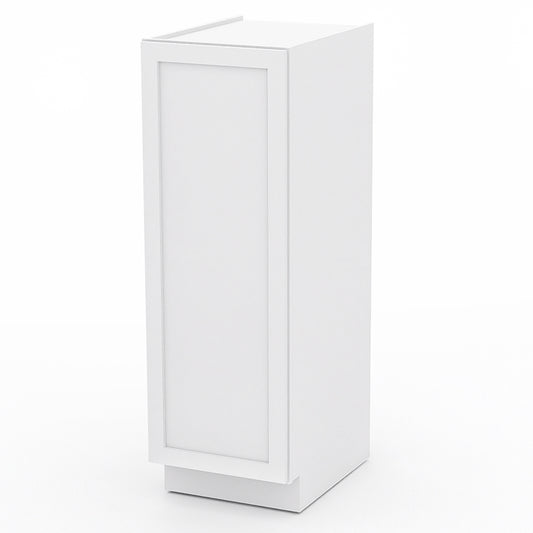 White Shaker Pantry Base Cabinets - 1 Door / 2 Shelves PB185424