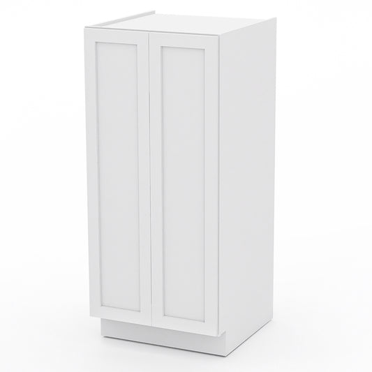 White Shaker Pantry Base Cabinets - 2 Doors / 2 Shelves PB245424