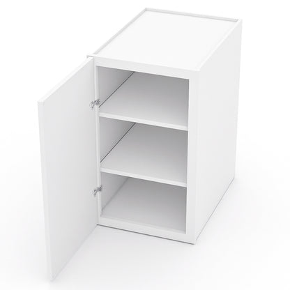 White Shaker Pantry Wall Cabinets - 30H - 1 Door / 2 Shelves PW183024