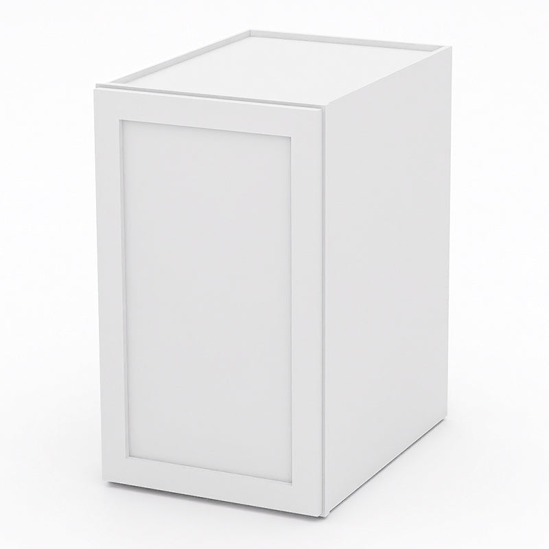 White Shaker Pantry Wall Cabinets - 30H - 1 Door / 2 Shelves PW183024