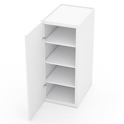 White Shaker Pantry Wall Cabinets - 30H - 1 Door / 2 Shelves PW183024