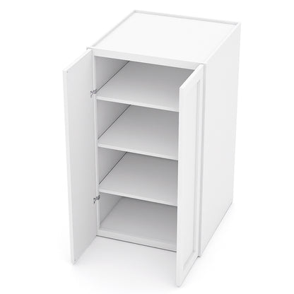 White Shaker Pantry Wall Cabinets - 42H - 2 Doors / 3 Shelves PW244224