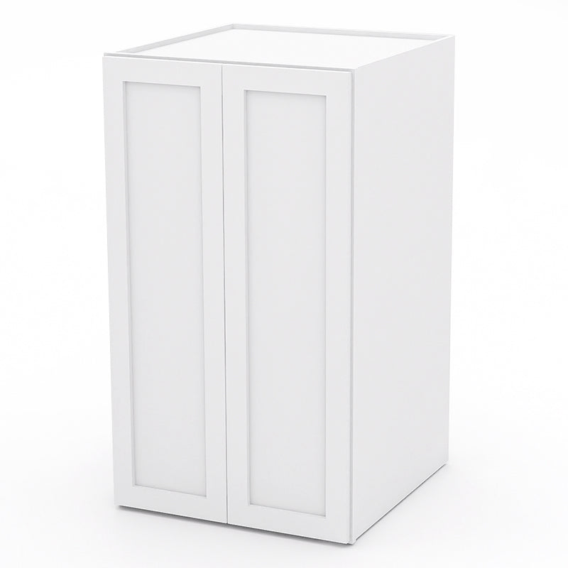 White Shaker Pantry Wall Cabinets - 42H - 2 Doors / 3 Shelves PW244224