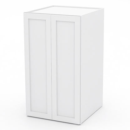 White Shaker Pantry Wall Cabinets - 42H - 2 Doors / 3 Shelves PW244224