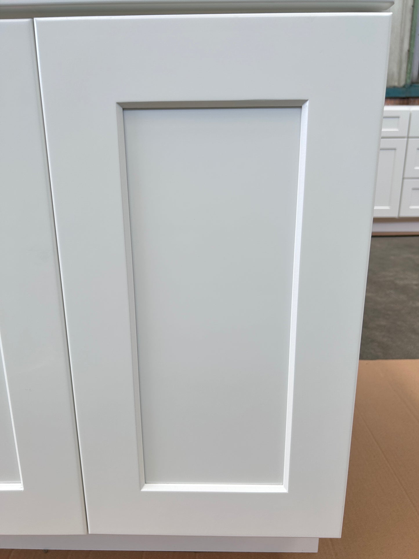 White Shaker Vanity Sink Cabinets - 2 Drawers VSD3621L