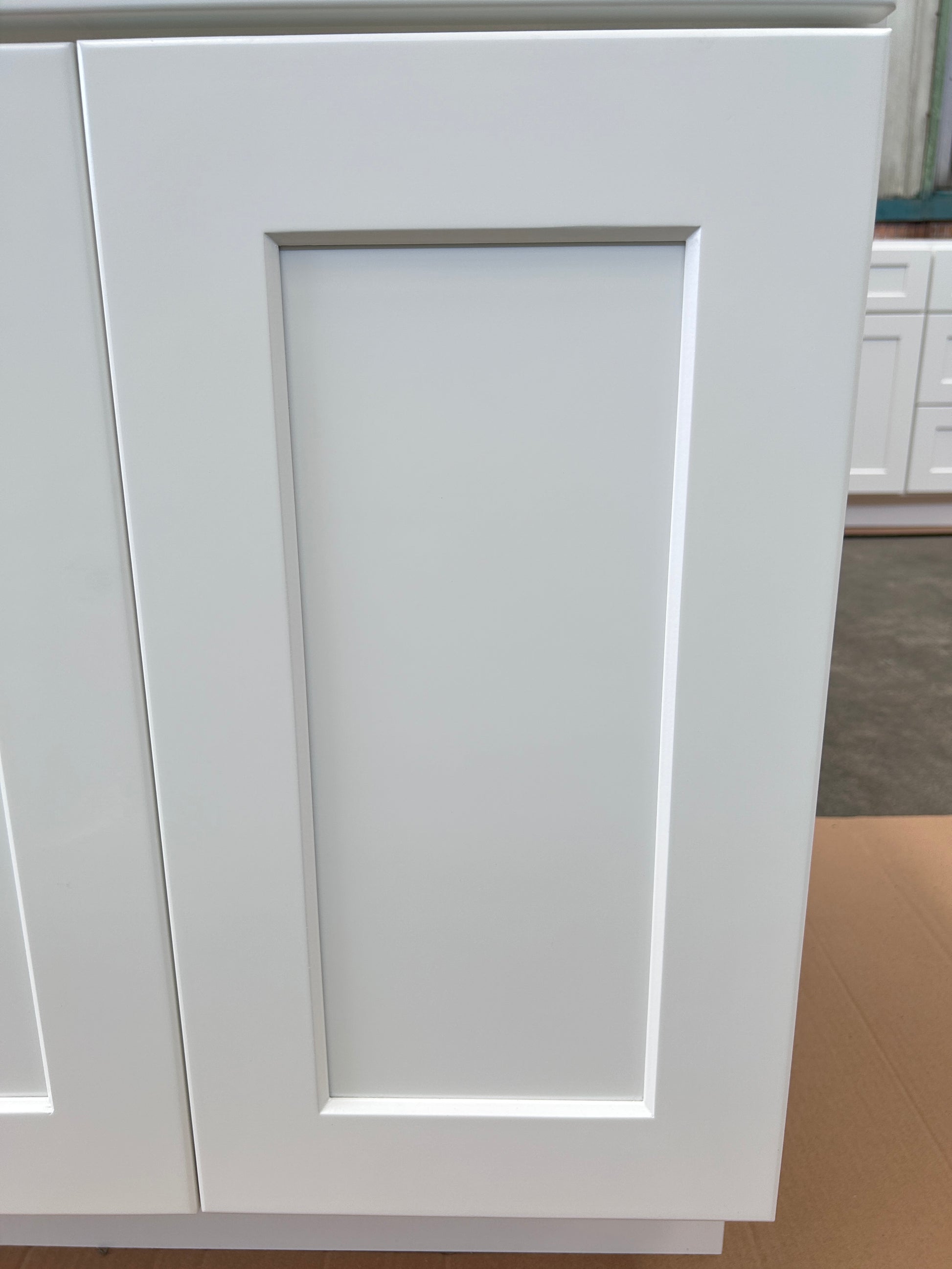 White Shaker Vanity Sink Cabinets - 2 Drawers VSD3621L