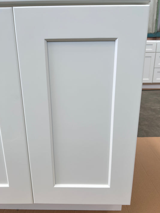 White Shaker Vanity Sink Cabinets - 2 Drawers VSD3621L