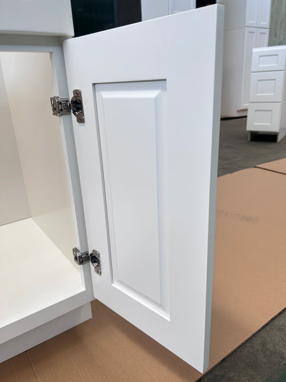 White Shaker Vanity Sink Cabinets - 2 Drawers VSD3621L