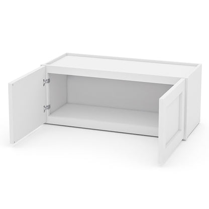 White Shaker Wall Cabinets - 12/15/18/21H - 2 Doors W3012