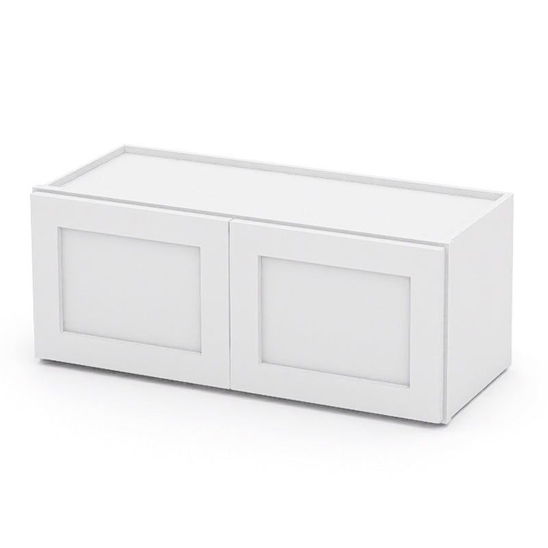 White Shaker Wall Cabinets - 12/15/18/21H - 2 Doors W3012