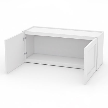 White Shaker Wall Cabinets - 12/15/18/21H - 2 Doors W3615