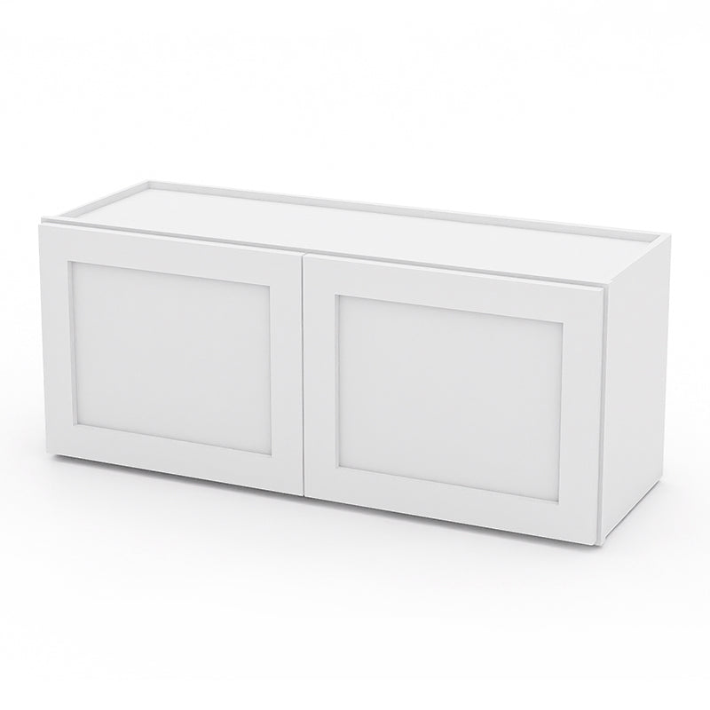 White Shaker Wall Cabinets - 12/15/18/21H - 2 Doors W3615