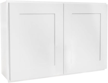 White Shaker Wall Cabinets - 12/15/18/21H - 2 Doors W3021