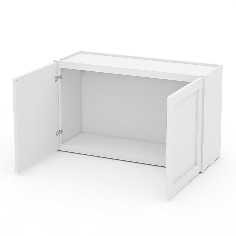 White Shaker Wall Cabinets - 12/15/18/21H - 2 Doors W3621