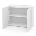 White Shaker Wall Cabinets - 24H x 12D - 2 Doors / 1 Shelf