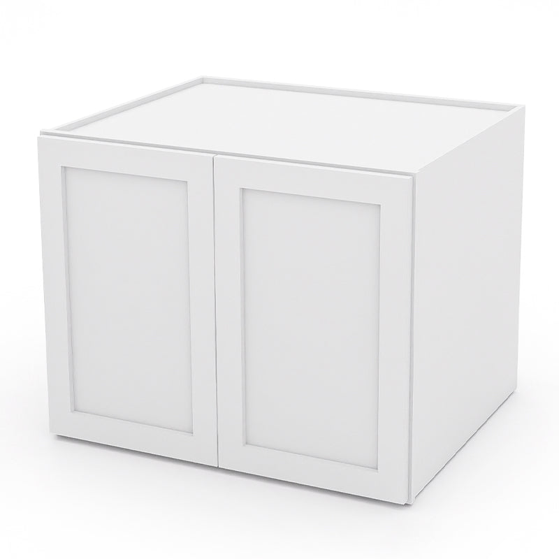 White Shaker Wall Cabinets - 24H x 24D - 2 Doors / 1 Shelf W302424