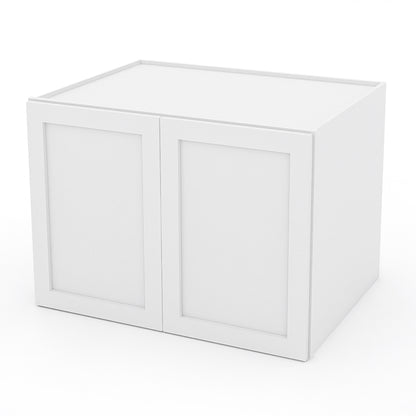 White Shaker Wall Cabinets - 24H x 24D - 2 Doors / 1 Shelf W332424