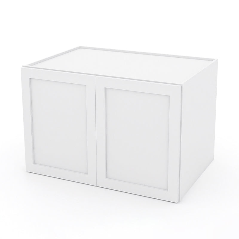 White Shaker Wall Cabinets - 24H x 24D - 2 Doors / 1 Shelf W362424